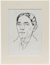 Belgian School Early 20th Century Pen and Ink Drawing - A Man from Ohio