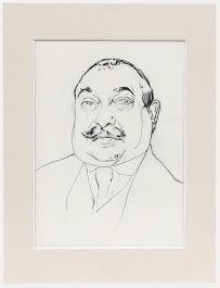 Belgian School Early 20th Century Pen and Ink Drawing - Portrait of a Gentleman