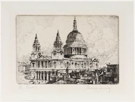 Bruce Irving - Early 20th Century Etching, St Paul's