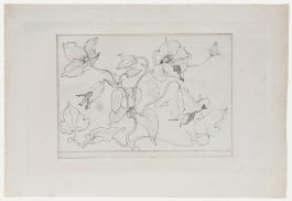 Early 20th Century Etching - Spider in Clematis