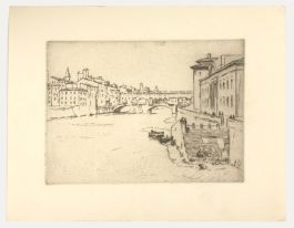 Early 20th Century Etching - Ponte Vecchio