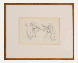 Caroline Sillars (1933-1988) - Framed 20th Century Graphite Drawing, The Players