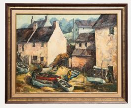 June Bevan (b.1927) - 20th Century Oil, The Inner Harbour