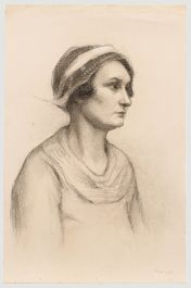 G. Querville - 1934 Graphite Drawing, Young Woman