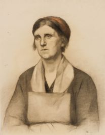 G. Querville - 1934 Graphite Drawing, The Maid