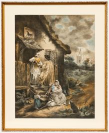 After George Morland - Late 19th Century Watercolour, The Dram