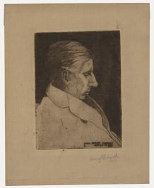 Harry B. Laycock - 1909 Etching, Portrait of James Herbert Somerset