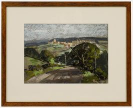 A. R. Phillips - Framed Mid 20th Century Pastel, Country Lane near Llandudno
