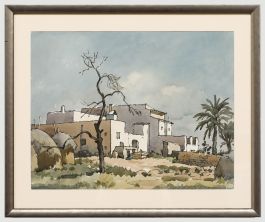 Edward Albert Hickling (1913-1998) - Watercolour, View Of The Villa