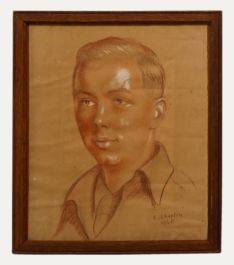 E. Chaplin - Framed Mid 20th Century Pastel, Portrait of a Young Man