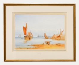 John Francis Branegan (1843-1909) - Framed Watercolour, Evening on the Medway