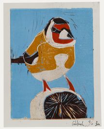 Ben Carrivick - Contemporary Linoprint, Goldfinch