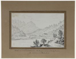 19th Century Pen and Ink Drawing - Austrian and Turkish Frontier