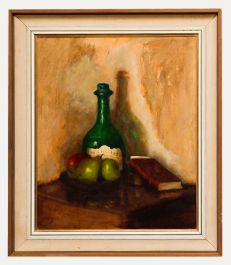 20th Century Oil - Green Bottle and Fruit