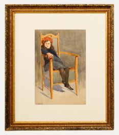 William Hyams (1878-1952) - Framed Watercolour, The Artist's Daughter