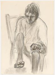 Julian Dyson (1936-2003) - 20th Century Graphite Drawing, Seated Man