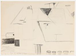 Julian Dyson (1936-2003) - 1974 Graphite Drawing, Watch House, St Mawes