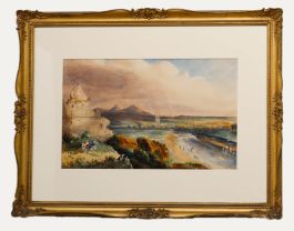 19th Century Watercolour - View of the Double Rainbow