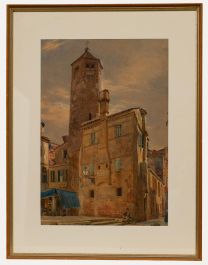 Early 20th Century Watercolour - Venetian Street Corner