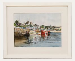 Jane Delaney - Framed Contemporary Watercolour, Locquirec, Brittany