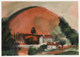 Naomi Frears (b.1963) - 20th Century Mixed Media, A View of the Village