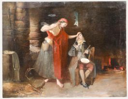 19th Century Oil - The Reluctant Patient