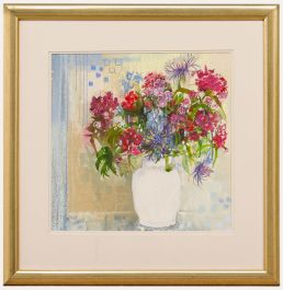 Nola Armstrong - 20th Century Mixed Media, Reds and Blues