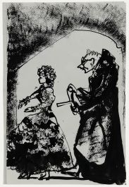 Charlotte Heister (1921-1998) - Mid 20th Century India Ink, On the Move