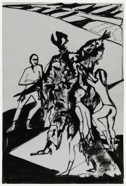 Charlotte Heister (1921-1998) - Mid 20th Century India Ink, Adoration