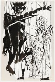 Charlotte Heister (1921-1998) - Mid 20th Century India Ink, Puppets