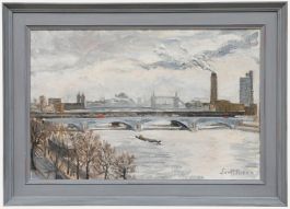 Scott Brown - 20th Century Oil, View To London Bridge