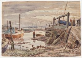 Hervey Cadwallader Adams - 20th Century Watercolour, By the Harbour
