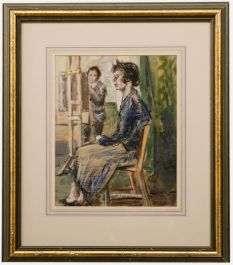 Willie Drecker - 1923 Gouache, Femme Parisienne