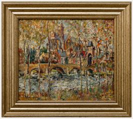 J. B. Karran - Framed 20th Century Oil, Autumn in Paris