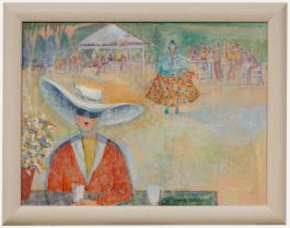 Mary Chugg (1935-2024) - Framed Contemporary Oil, Visitor at Rosemoor