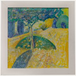 Mary Chugg (1935-2024) - Framed Contemporary Oil, My Garden: Shadow II