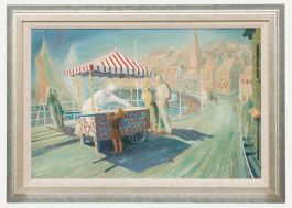 Brian Chugg (1926-2003) - Framed 20th Century Oil, The Ice Cream Cart