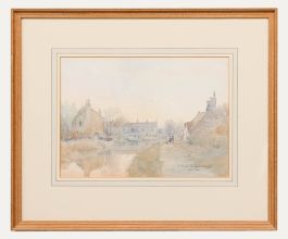 Mark Gibbons RWS (b.1949) - Watercolour, The Kennet and Avon Canal, Bathampton 