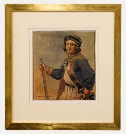 Conrad Heighton Leigh (1883-1958) - Watercolour, Portrait of A Solider 