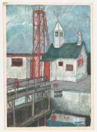 Dione Page (1936-2021) - 20th Century Pastel, Canal Cottage