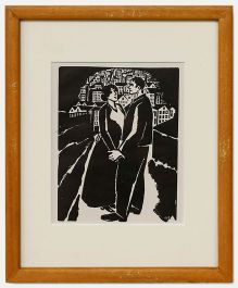 Frans Masereel (1889-1972) - Framed Woodcut, Man's Passion No.20 