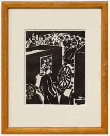 Frans Masereel (1889-1972) - Framed Woodcut, Man's Passion No.11