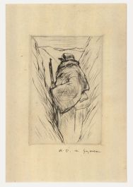 Andre Dunoyer de Segonzac (1884-1974) - Early 20th Century Etching, Waiting