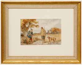C. C.  - 19th Century Watercolour, The Passing Traveller