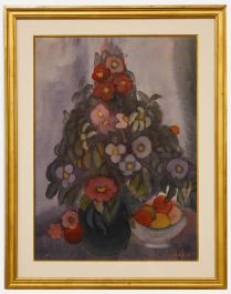Yablonski - 20th Century Watercolour, Summer Still Life