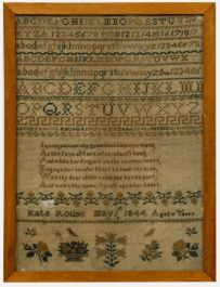 Kate Rouse - Framed 1844 Victorian Sampler