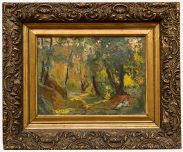 Stanisław Appenzeller (1901-1980) - Framed Oil, Lover in the Woods