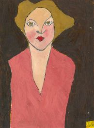 Ben Carrivick - Contemporary Oil, Lady in Pink and Red