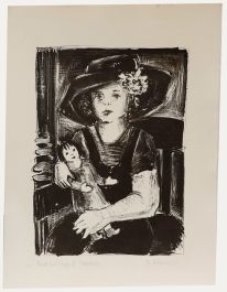 Marion Kallauka - 1982 Lithograph, Girl with Doll
