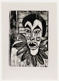Marion Kallauka - 1989 Woodcut, The Clown